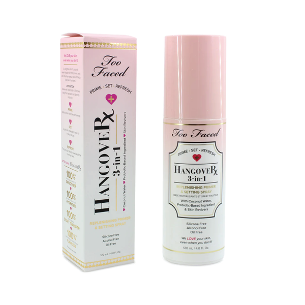 Face Primer & Setting Spray (3 In 1) - Hangover Replenishing Primer & Setting Spray Silicon Free, Alcohal Free & Oil Free 120ml